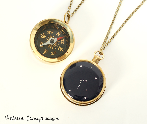 Compass Necklace - Custom Constellation 2