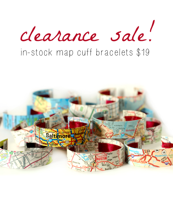 Map Cuff Bracelet Clearance Sale 