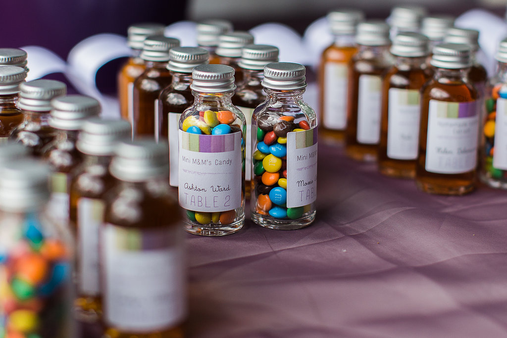 Homemade Vanilla Extract Wedding Favors Doubled as Place Cards
